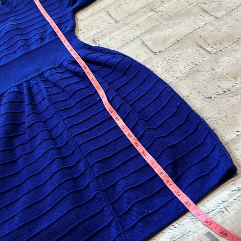 Adrienne Vittadini Blue Sweater Dress - Picture 9 of 10